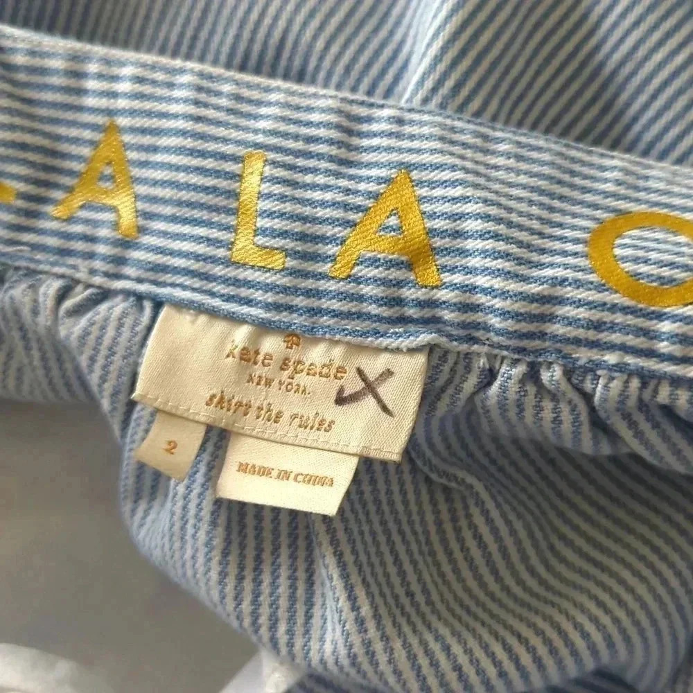 Kate Spade Railroad Stripe Denim Skirt - Picture 8 of 8